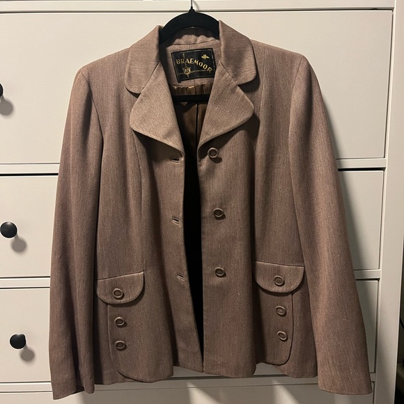 Vintage Braemoor Structured Brown Blazer | Size S/M | Cottagecore/Old Money - Picture 7 of 8